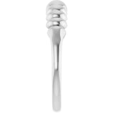 Platinum Puffed Stackable Ring - view 4