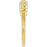 14K Gold Puffed Stackable Ring - Yellow Gold - view 4