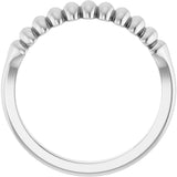 Platinum Puffed Stackable Ring - view 2