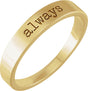 14K Gold Love Notes Stackable Ring - Yellow Gold
