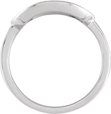 14K Gold Round Natural Diamond Accented Initial Signet Ring - White Gold - view 4
