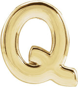 14K Gold Initial Q Slide Pendant