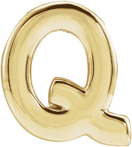 14K Gold Initial Q Slide Pendant