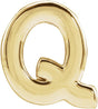 14K Gold Initial Q Slide Pendant