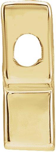 14K Gold Initial Q Slide Pendant - view 2