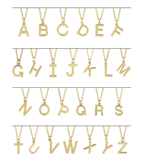 Platinum Initial Necklace - view 2
