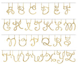 18K Gold Initial Y Script Necklace - Rose Gold - view 2