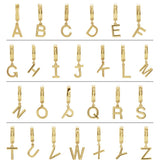 14K Gold Initial V Huggie Earrings - Rose Gold - view 2