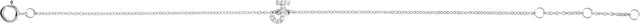 14K Gold Round Natural Diamond Initial Bracelet - White Gold - view 6