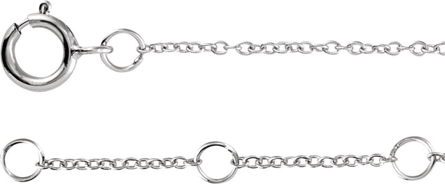 14K Gold Round Natural Diamond Initial Bracelet - White Gold - view 9