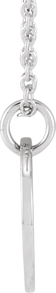 Platinum Initial I Script Necklace or Pendant - view 6