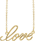 14K Gold Love Necklace - Yellow Gold