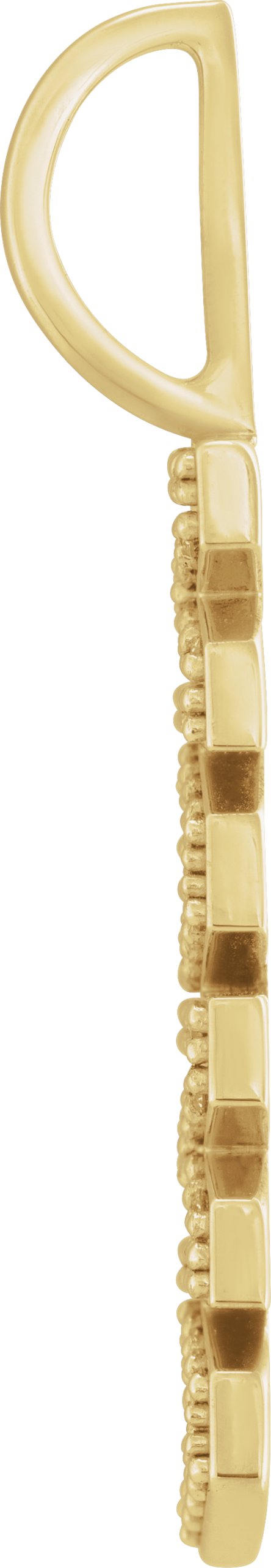 14K Gold Round Natural Diamond Accented Mama Pendant - Yellow Gold - view 3