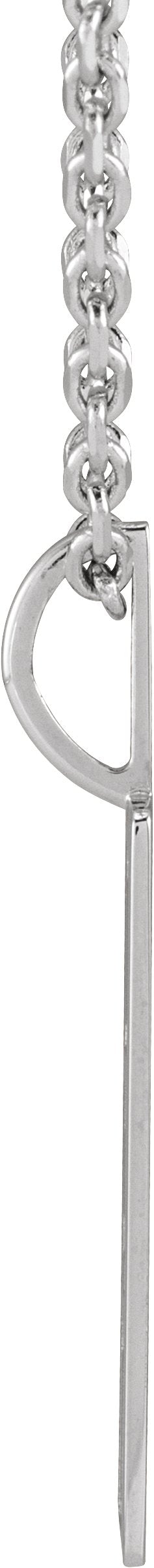 14K Gold Dad Necklace or Pendant - White Gold - view 2