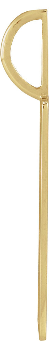 14K Gold Dad Necklace or Pendant - Yellow Gold - view 2