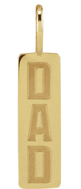 14K Gold Dad Necklace or Pendant - Yellow Gold