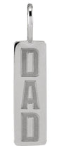 14K Gold Dad Necklace or Pendant - White Gold