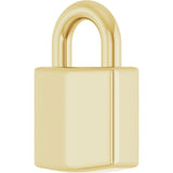 10K Gold Engravable Lock Necklace or Pendant - view 2