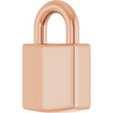 14K Gold Engravable Lock Necklace or Pendant - Rose Gold - view 2