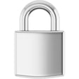 14K Gold Engravable Lock Necklace or Pendant - White Gold