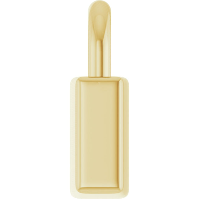 10K Gold Engravable Lock Necklace or Pendant - view 3