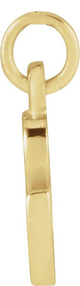 14K Gold Initial C Petite Necklace or Pendant - Yellow Gold - view 4