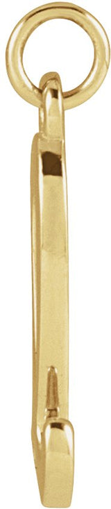 14K Gold Initial L Petite Necklace or Pendant - Yellow Gold - view 4