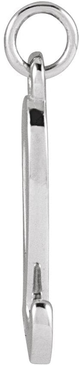 Platinum Initial L Petite Necklace or Pendant - view 6