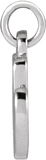 Platinum Initial M Petite Necklace or Pendant - view 6