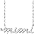 Platinum Lowercase Script Mimi Necklace