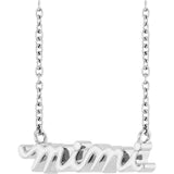 14K Gold Lowercase Script Mimi Necklace - White Gold - view 2