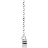 Platinum Lowercase Script Mimi Necklace - view 3