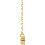 14K Gold Lowercase Script Mimi Necklace - Yellow Gold - view 3