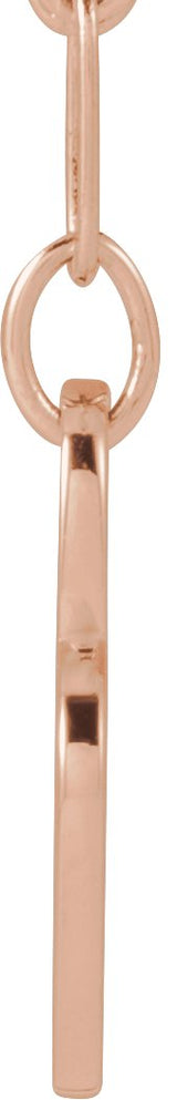 14K Gold Mama or Sister Heart Necklace or Pendant - Rose Gold - view 4