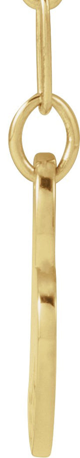 14K Gold Mama or Sister Heart Necklace or Pendant - Yellow Gold - view 4