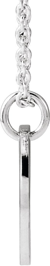 Platinum Initial V Script Necklace or Pendant - view 4