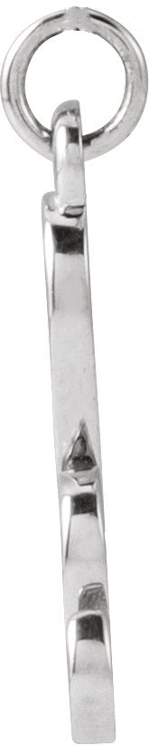 Platinum Initial H Petite Necklace or Pendant - view 6
