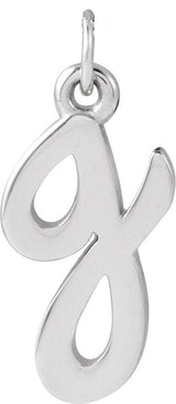 Platinum Initial G Petite Necklace or Pendant - view 4