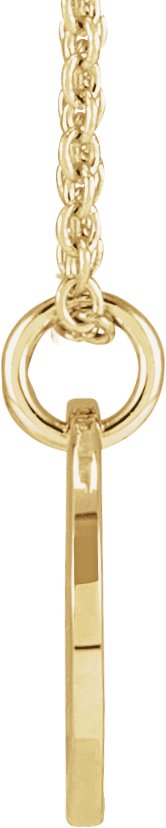 14K Gold Initial L Script Necklace or Pendant - Yellow Gold - view 4