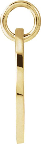 14K Gold Initial H Script Necklace or Pendant - Yellow Gold - view 4