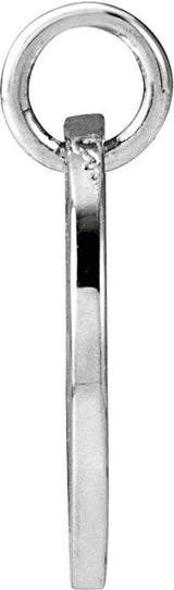 Platinum Initial R Script Necklace or Pendant - view 6
