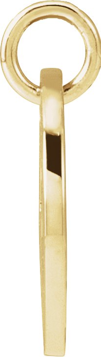 14K Gold Initial P Script Necklace or Pendant - Yellow Gold - view 4
