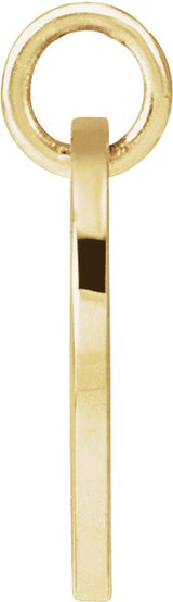 14K Gold Initial J Script Necklace or Pendant - Yellow Gold - view 4