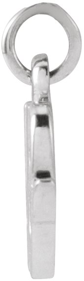 Platinum Initial W Petite Necklace or Pendant - view 6