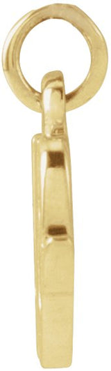 14K Gold Initial W Petite Necklace or Pendant - Yellow Gold - view 4
