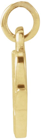 14K Gold Initial W Petite Necklace or Pendant - Yellow Gold - view 4