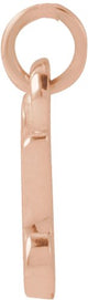14K Gold Initial U Petite Necklace or Pendant - Rose Gold - view 6