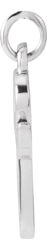 Platinum Initial P Petite Necklace or Pendant - view 6