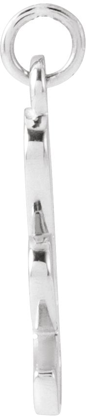 Platinum Initial K Petite Necklace or Pendant - view 6
