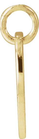 14K Gold Initial S Script Necklace or Pendant - Yellow Gold - view 4